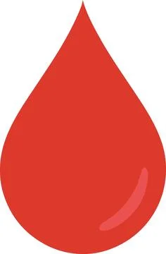 Blood drop, minimal simple vector illustration Stock Illustration