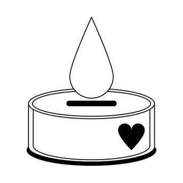 Blood drop saving box symbol in black and white Illustrazione stock