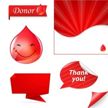 Blood drop set Stock Illustration