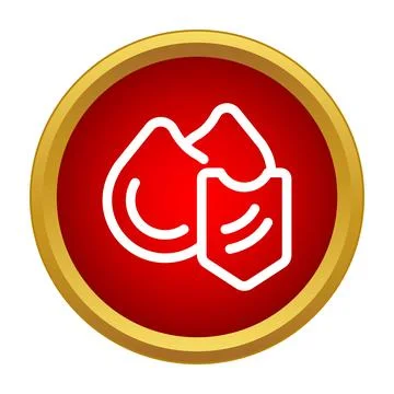 Blood drop shield icon representing protection and immunity Stock Illustration