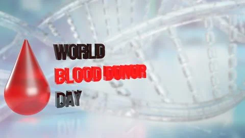 The blood drop for world blood donor day medical concept 3d rendering Illustrazione stock