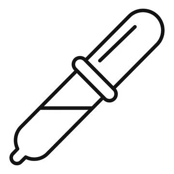 Blood dropper icon outline vector. Animal service Stock Illustration