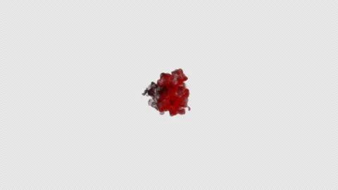 Blood dropping underwater overlay isolated on alpha background in 4K Stock Footage 237620007