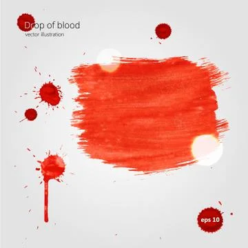 Blood drops and frame Stock Illustration