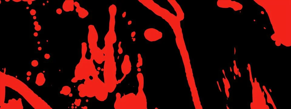 Blood drops and splatters pattern. Red splashes, streaks, and drops for spo.. Stock Illustration