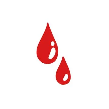 Blood drops doodle icon, vector color illustration Stock Illustration
