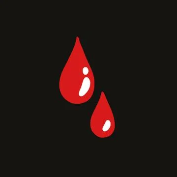 Blood drops doodle icon, vector color illustration Stock Illustration