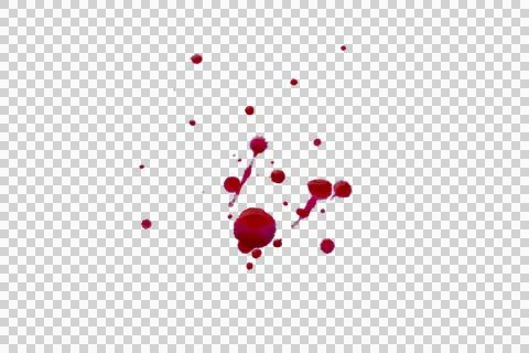 Blood drops isolated transparency background. Stock Photos