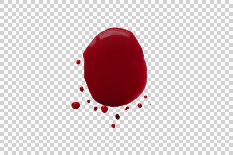 Blood drops isolated transparency background. Stock-Fotos