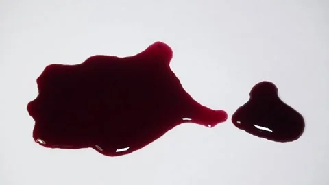 Blood drops isolated on white background. Stock Footage 99823290