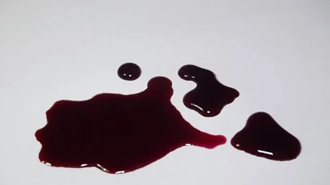 Blood drops isolated on white background. Stock Footage 99823325