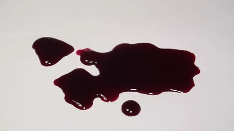 Blood drops isolated on white background. Stock Footage 99823328