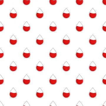 Blood drops seamless pattern representing medical concepts Illustrazione stock