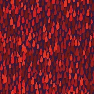 Blood drops seamless vector pattern in red Stock Illustration