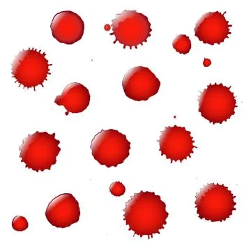 Blood drops set Stock Illustration