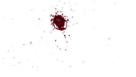 Blood Drops for VFX isolated on white ba... | Stock Video | Pond5