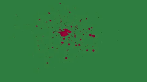 Blood Dynamic On Chroma Key For Compositing Stock Footage 338018060