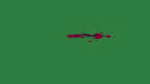 Blood Dynamic With Stain On Chroma Key For Compositing 库存影片 338018175