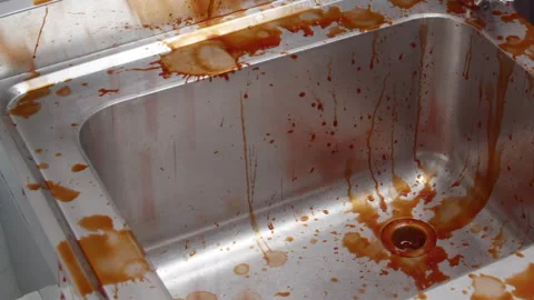 Blood Explosion In The Sink Video stock 253232455
