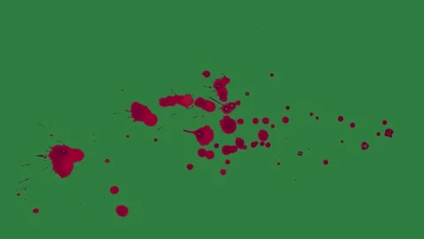 Blood Floating With Dot - Chroma Key Green Screen Footage Stockbeeldmateriaal 338018111