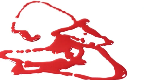 Blood flows isolated on white background Stock Footage 36438074