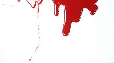 Blood flows on white background Stock Footage 36437072
