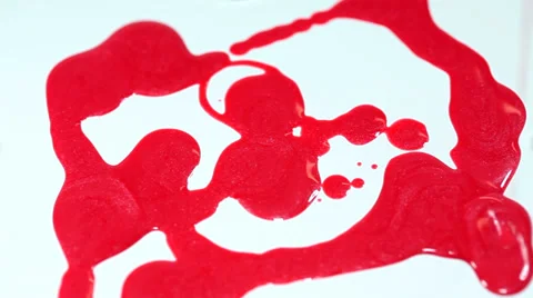 Blood flows on white Stock Footage 36437914
