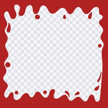 Blood Frame Background Drip Border.Spooky Red Splash Halloween Graphic Vect.. Illustrazione stock