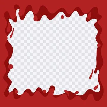 Blood Frame Background Drip Border.Spooky Red Splash Halloween Graphic Vect.. Illustrazione stock