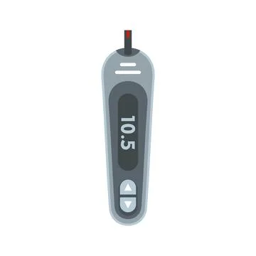 Blood glucometer icon flat isolated Illustrazione stock