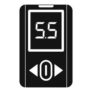 Blood glucometer icon, simple style Illustrazione stock