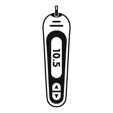 Blood glucometer icon, simple style Illustrazione stock