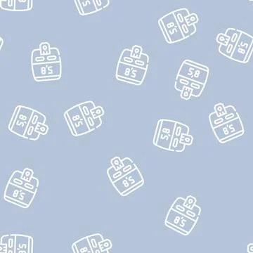 Blood glucose meter device line vector seamless pattern Stock Illustration