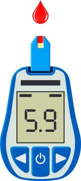 Blood Glucose Meter Stock Illustration