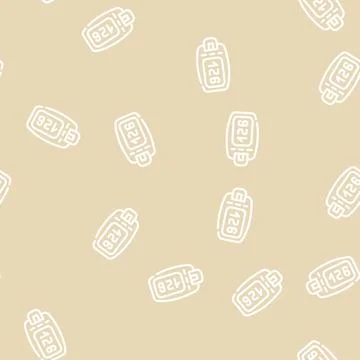 Blood glucose meter line vector seamless pattern Stock Illustration