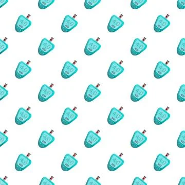 Blood glucose meter pattern symbolizing diabetes monitoring and health care Stock Illustration
