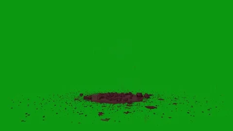 Blood ground Explosion higher quality animated green screen video 4k Video stock 304485061