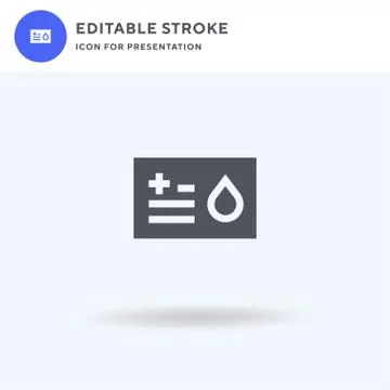 Blood icon vector, filled flat sign, solid pictogram isolated on white, logo Stock Illustration
