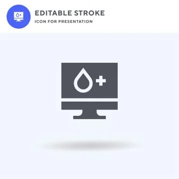 Blood icon vector, filled flat sign, solid pictogram isolated on white, logo Stock Illustration