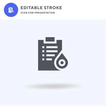 Blood icon vector, filled flat sign, solid pictogram isolated on white, logo Stock Illustration