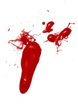 Blood isolated on a white background Illustrazione stock
