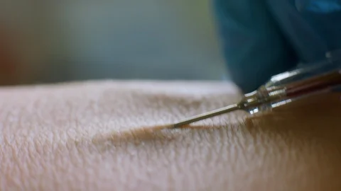 Blood for the lab test into the vial Stock Footage 111607880