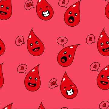 BLOOD MASCOT SEAMLESS PATTERNS Stock Illustration