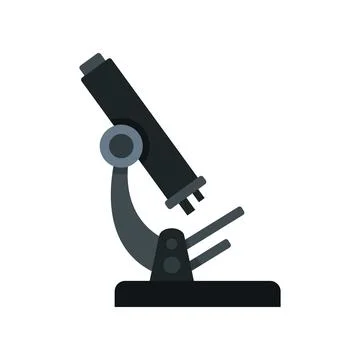 Blood microscope icon flat isolated vector Illustrazione stock