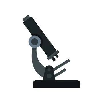 Blood microscope icon flat isolated Illustrazione stock