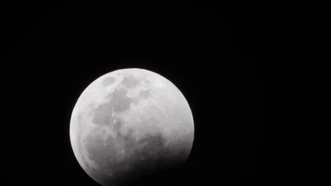 Blood Moon 2019 Initial Phase Video stock 101501277