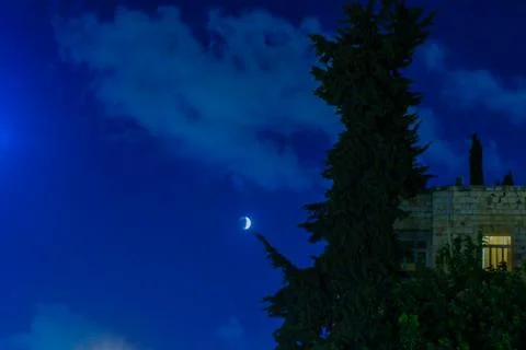 Blood moon during a full eclipse Stock Photos