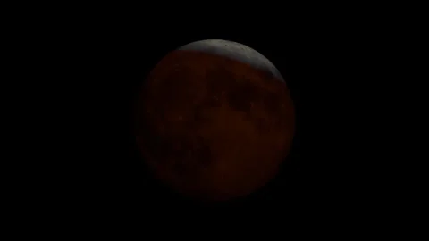 Blood moon eclipse dynamics. 4k Vídeo Stock 316370522