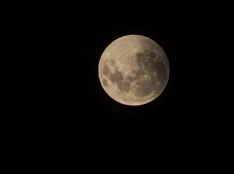 Blood moon, eclipse seen from, La Pampa,January 21, 2019   Argentina Stock Photos