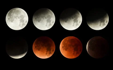 Blood Moon Eclipse Series Fotos Stock